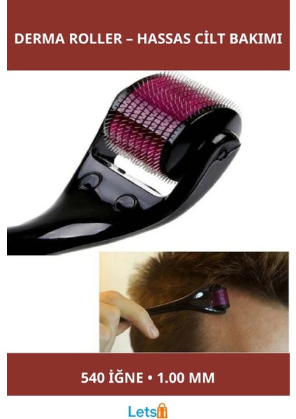 Titanyum Iğneli Derma Roller 1.00 mm Cilt Bakım Aleti 540 Iğne