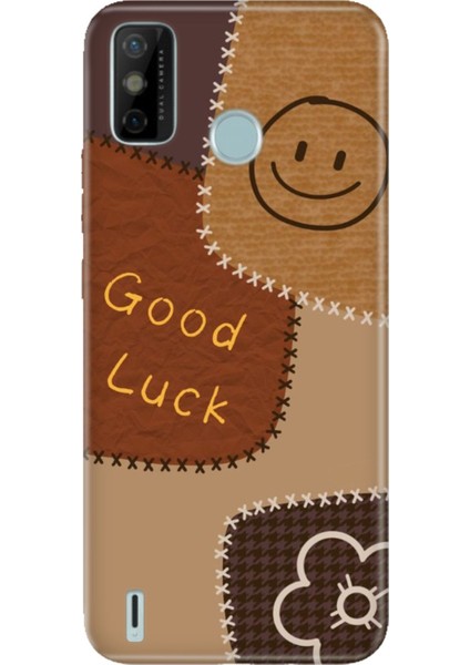 Tecno Spark 6 Go Uyumlu Kılıf Resimli Desenli Silikon Good Luck