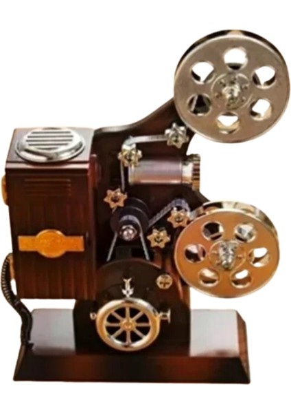 Nostaljik Film Projektörü Tasarımlı Müzik Kutusu – Vintage Dekoratif Biblo ve Hediyelik Eşya