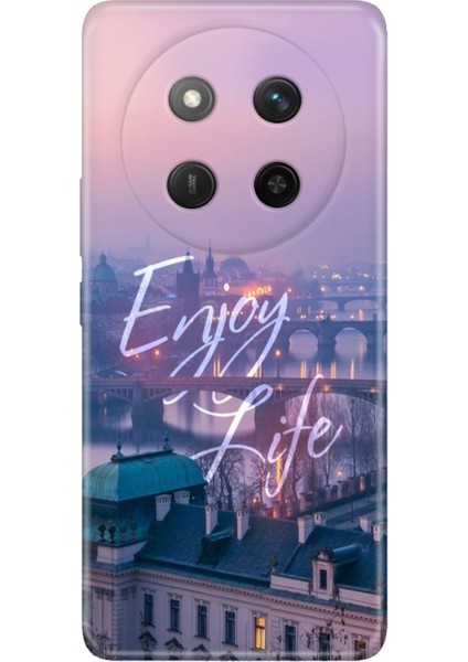Honor Magic 7 Lite - X9C 5g Kılıf Tema Trendy Silikon Baskılı Enjoy Life