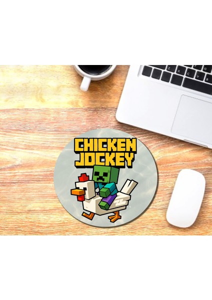 Minecraft Chicken Baskılı Mouse Pad