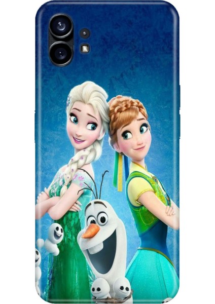 Nothing Phone 1 Uyumlu Kılıf Resimli Desenli Silikon Elsa Anna Olaf
