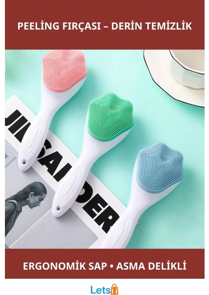 Ergonomik Sap Tasarımlı Cilt Temizleme Peeling Fırçası