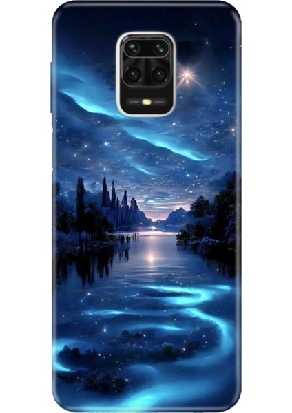 Xiaomi Redmi Note 9 Pro - 9s Uyumlu Kılıf Resimli Desenli Silikon Gece Yarısı