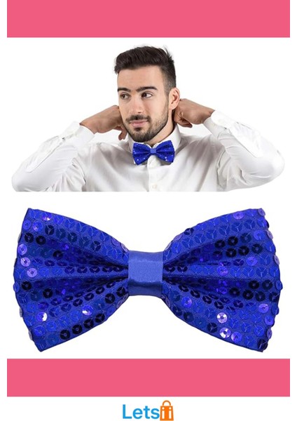 Mavi Payetli Parlak Pullu Papyon fırsatları