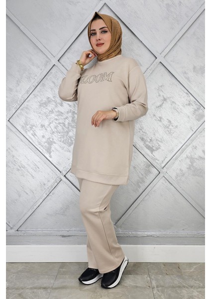 Kadın Taş Baskı Detaylı Tesettür Takım fiyatları