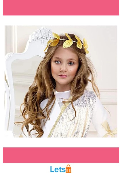 Altın Yapraklı Roma Bizans Sezar Tacı Kostüm Aksesuarı fırsatları