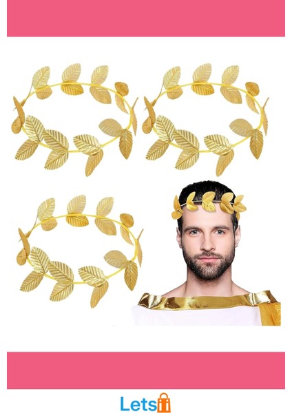 Altın Yapraklı Roma Bizans Sezar Tacı Kostüm Aksesuarı indirimleri