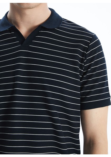 Yeni Sezon Polo Yaka Kısa Kollu Çizgili Erkek Tişört modelleri