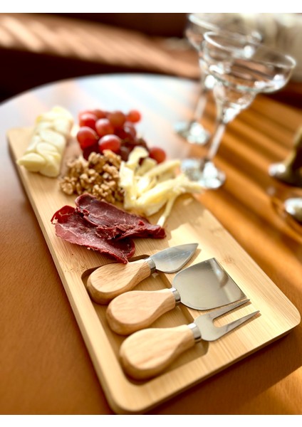 Bambu Peynir Tabağı- Bıçak Setli modelleri