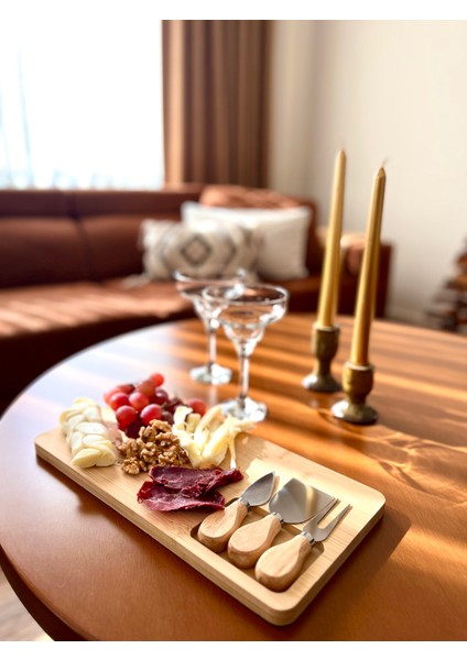 Bambu Peynir Tabağı- Bıçak Setli fırsatları