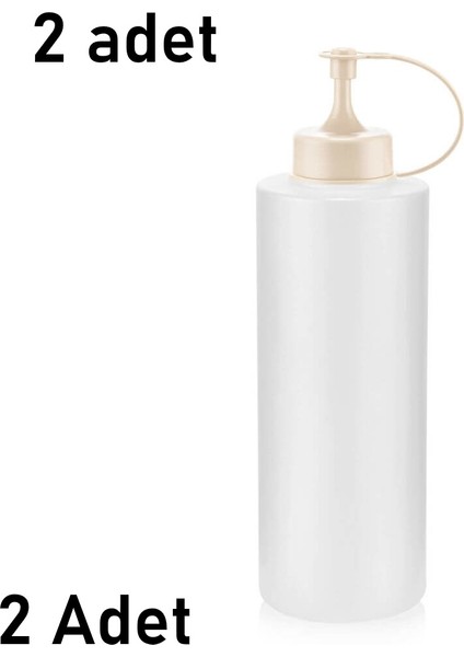 2 Adet Sos Şişesi Yağlık Yağ Şişesi 600 ml Qlux Bpa Içermez Sosluk L-00810