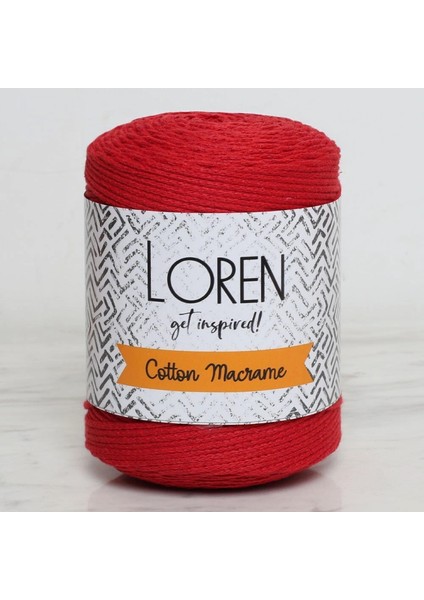 Loren Cotton Macrame Kırmızı - R095 - 34374