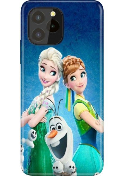 Oukitel C21 Pro Uyumlu Kılıf Resimli Desenli Silikon Elsa Anna Olaf