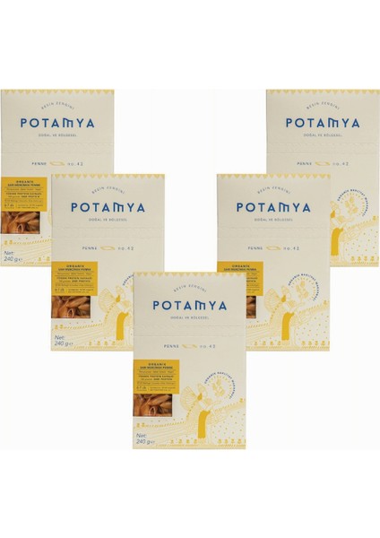 Organik Glutensiz Sarı Mercimek Penne x5