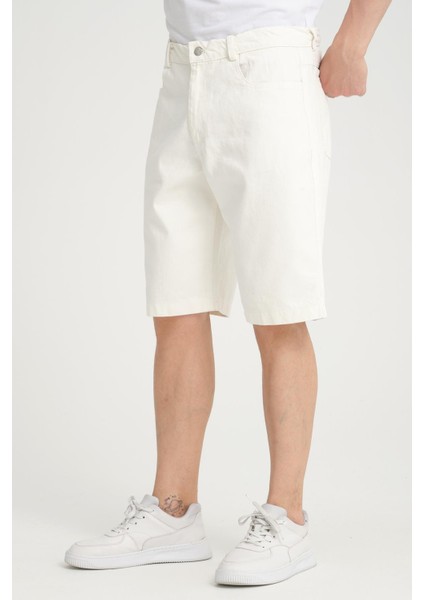 R-4387 Fermuarlı Yıkamalı Kot Şort indirimleri