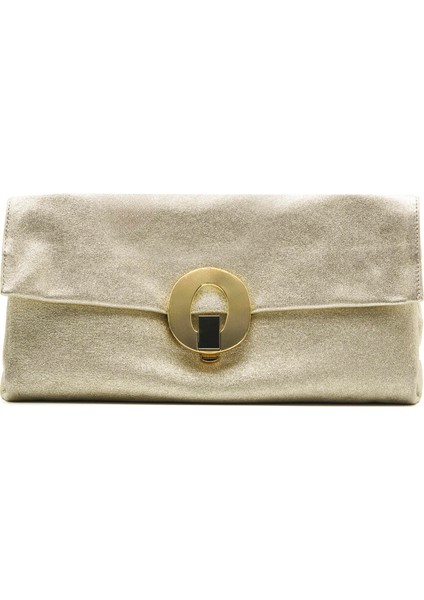 Lıon Altın Hakiki Deri Kadın Çanta