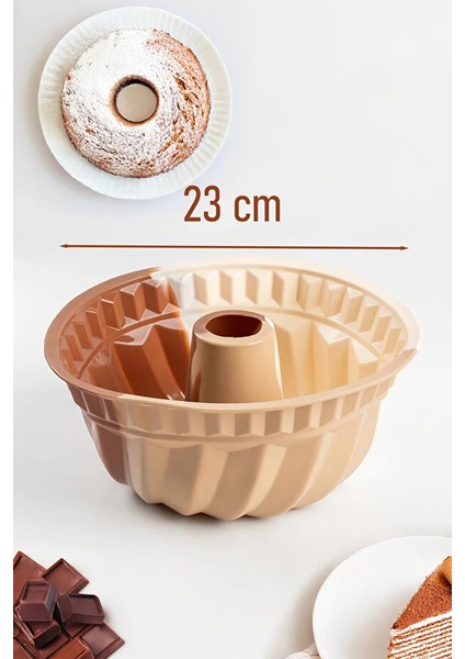 PBT-193 Pablıto Silikon Göbekli Kek Kalıbı (23 Cm) – Yapışmaz, Bpa'sız ve Bulaşık Makinesinde Yıkanabilir