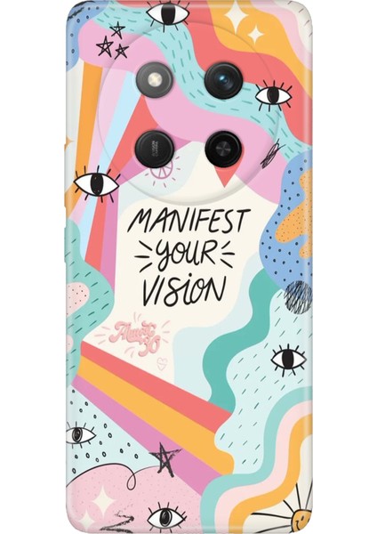 Honor X60 Pro - X9C 5g Kılıf Renkli Silikon Baskılı Tpu Manifest Your Vision