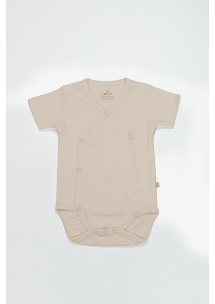 Bistyle Organik Natural Basic Style Kruvaze Yarım Kol Body BS17101 Bej