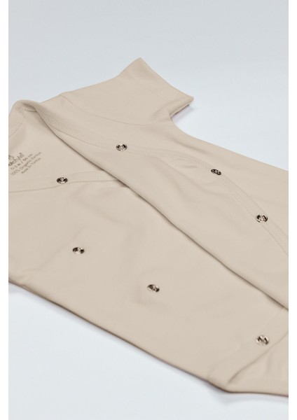 Bistyle Organik Natural Basic Style Kruvaze Yarım Kol Body BS17101 Bej fırsatları