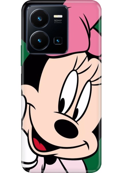 Vivo Y22S - Y35 Uyumlu Kılıf Resimli Desenli Silikon Minnie Smile