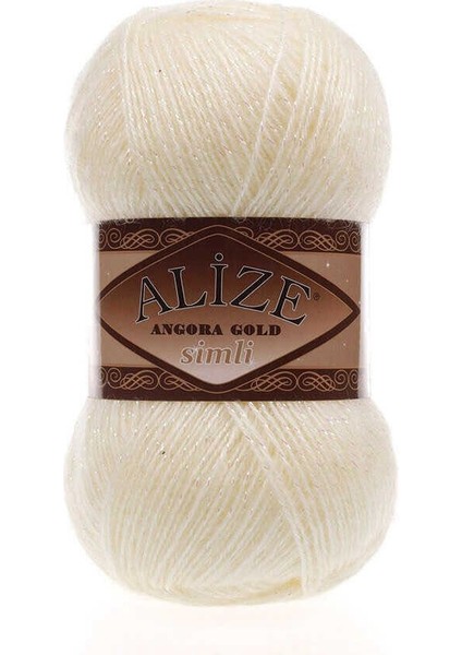 Angora Gold Simli - 5'li Paket (Simli Ince El Örgü Iplığı)-67