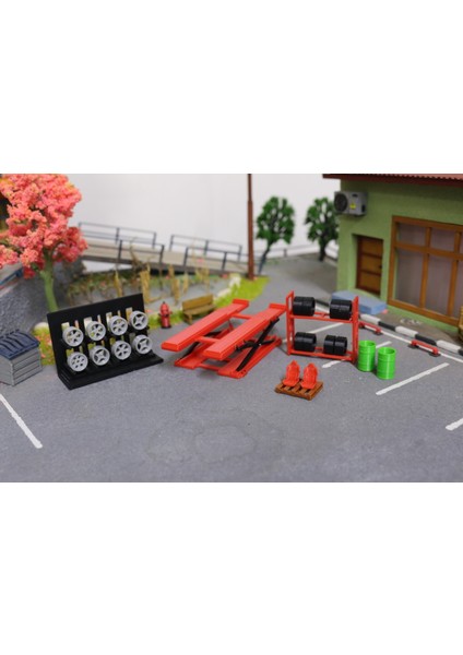 1:64 Ölçek Garaj Diorama Aksesuar Seti 2 fiyatları