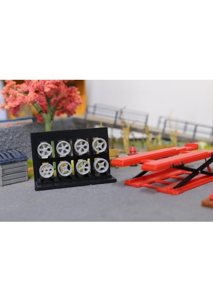 1:64 Ölçek Garaj Diorama Aksesuar Seti 2 modelleri