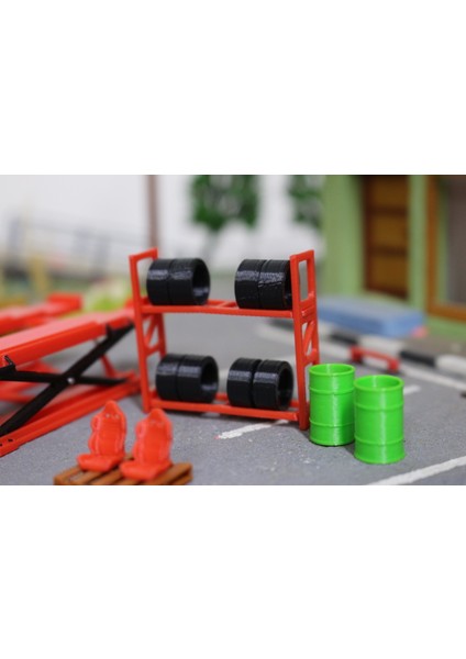 1:64 Ölçek Garaj Diorama Aksesuar Seti 2 fırsatları