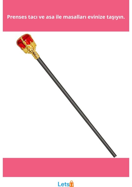 Altın Prenses Tacı ve Kırmızı Asa Seti fiyatları