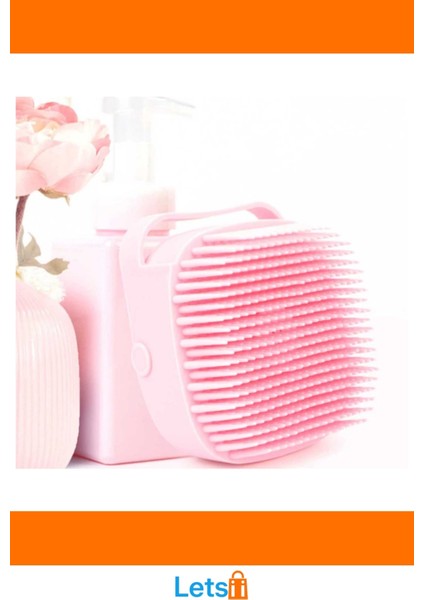 Yumuşak Silikon Hazneli Banyo Kesesi 80ML Pembe/mavi modelleri