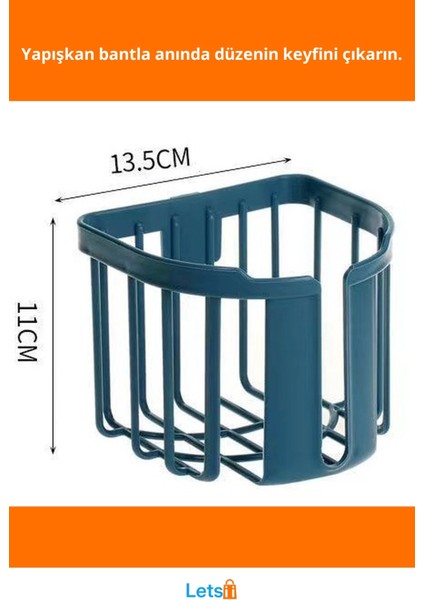 Yapışkanlı Çok Fonksiyonlu Beyaz Banyo Organizeri fiyatları