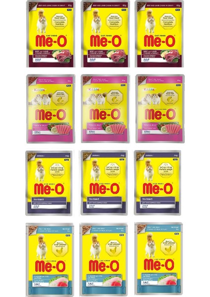 Karışık Kedi Yaş Mama 80 gr 12'li