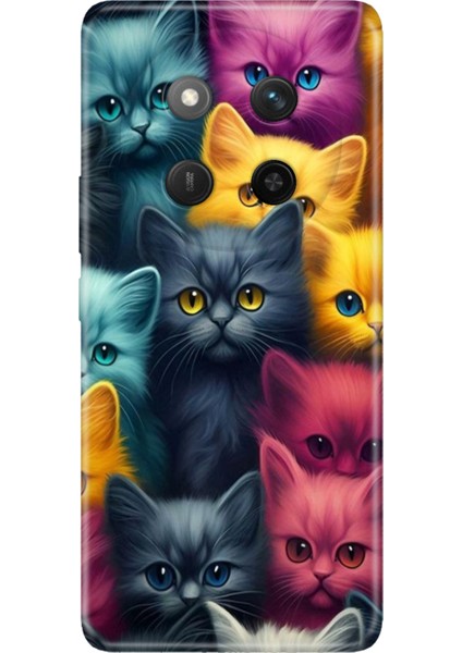 Honor Magic 7 Lite - X9C 5g Kılıf Retro Art Desenli Esnek Silikon Kedicikler
