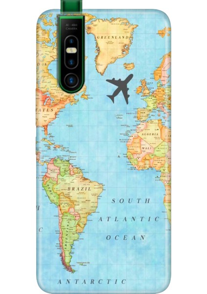 Infinix S5 Pro Kılıf Telefon Kılıfı S5-Pro Baskılı Harita