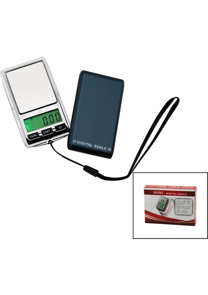 Mını Dıgıtal Scale Mini = 4.5x7.5cm Hassas Tartı - Terazi 200GR / 0.01GR Pilli=1 x CR2032 (K95)