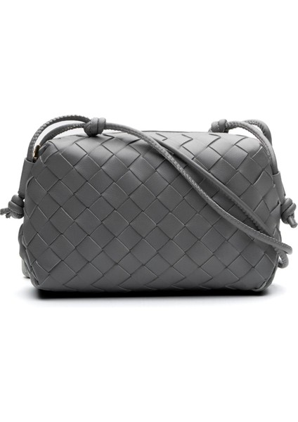 Fyora Gri Hakiki Deri Kadın Çanta