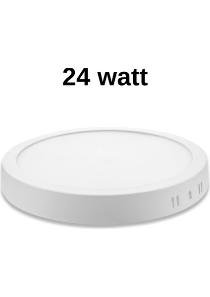 Modern Tavana Sıfır Sıva Üstü LED Avize Buz Beyazı Yuvarlak Işık Salon Mutfak Oturma Odası 24 Watt