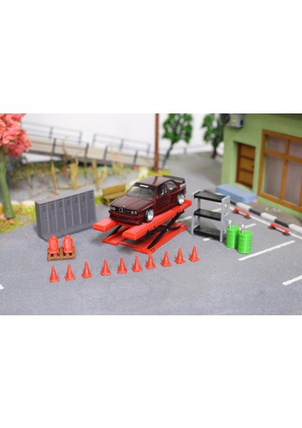 1:64 Ölçek Garaj Diorama Aksesuar Seti 3