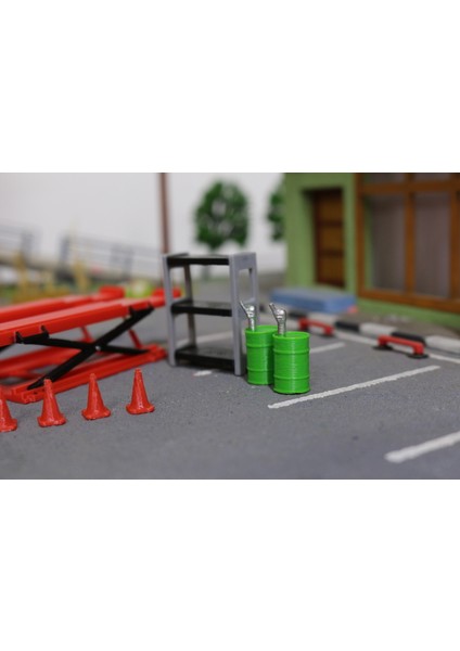 1:64 Ölçek Garaj Diorama Aksesuar Seti 3 fırsatları