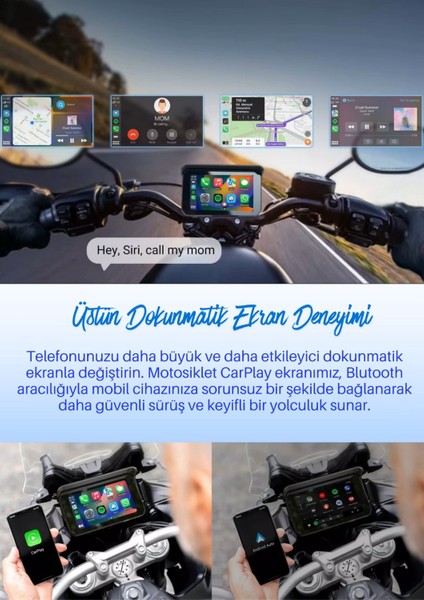 Yeelock Elite – 6.25'' Kör Nokta Uyarılı Lastik Basınç Sensörlü Full Hd Motosiklet Çift Kayıt ve Navigasyon Sistemi fırsatları