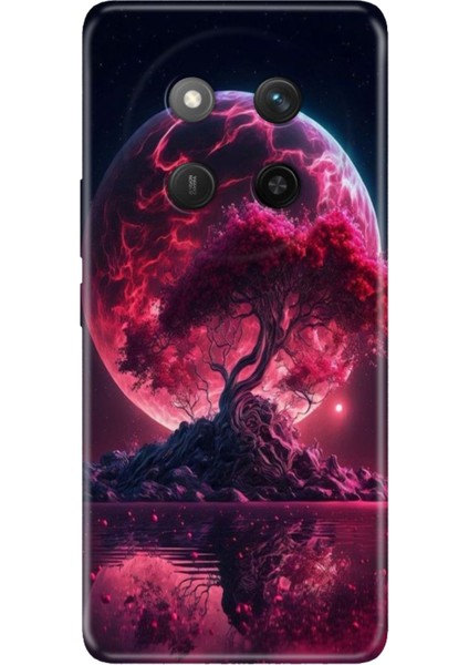 Honor Magic 7 Lite - X9C 5g Kılıf Tema Art Desenli Baskılı Silikon Red World