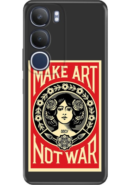 Vivo Y19S Kılıf Vivo Y19S Renkli Silikon Baskılı Tpu Make Art
