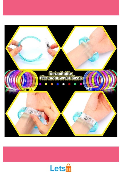 LED Işıklı Pilli Bileklik Renkli Işıklarla Tarzınıza Işıltı Katın modelleri