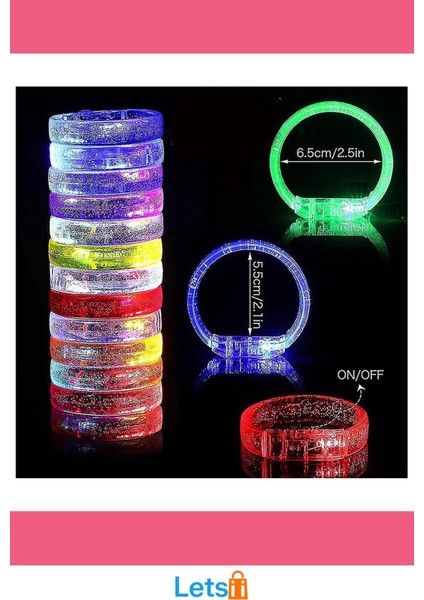 LED Işıklı Pilli Bileklik Renkli Işıklarla Tarzınıza Işıltı Katın fırsatları