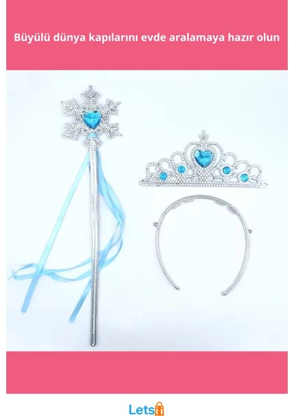 Büyülü Mavi Taç ve Asa Seti Karlar Ülkesi Temalı fiyatları