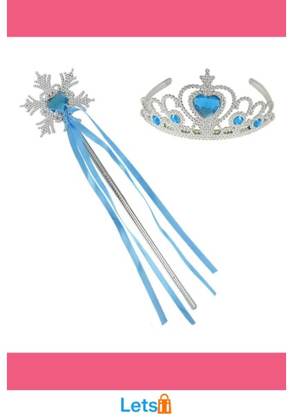 Büyülü Mavi Taç ve Asa Seti Karlar Ülkesi Temalı modelleri