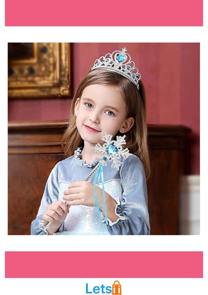 Büyülü Mavi Taç ve Asa Seti Karlar Ülkesi Temalı fırsatları