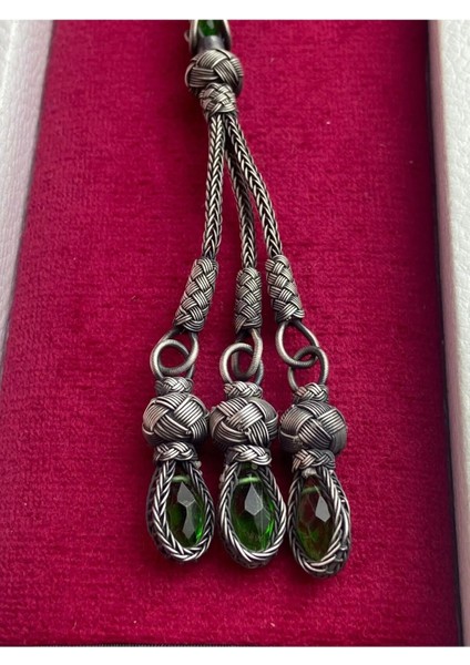 Trabzon El Işçiliği Kazaz Tesbih - Oksit Kaplama, 1000 Ayar Gümüş, Doğal ve Zarif 45 Gram 23 cm modelleri